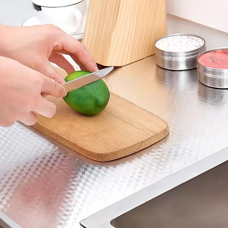 Waterproof Peel and Stick Oil-Proof Self Adhesive Aluminum Foil 60x500cm