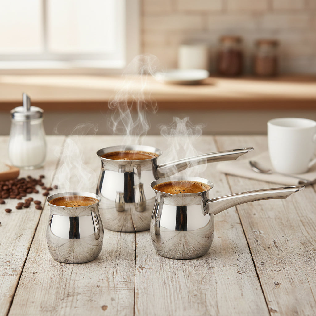Stainless Steel Turkish Coffee Pot Size:7 – 350 ml