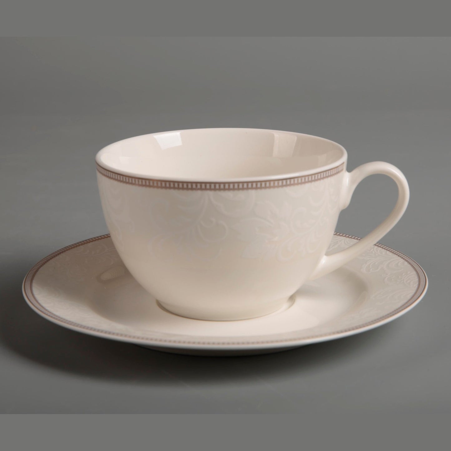 Symphony gold décor tea cup/saucer 6pcs - 20cl