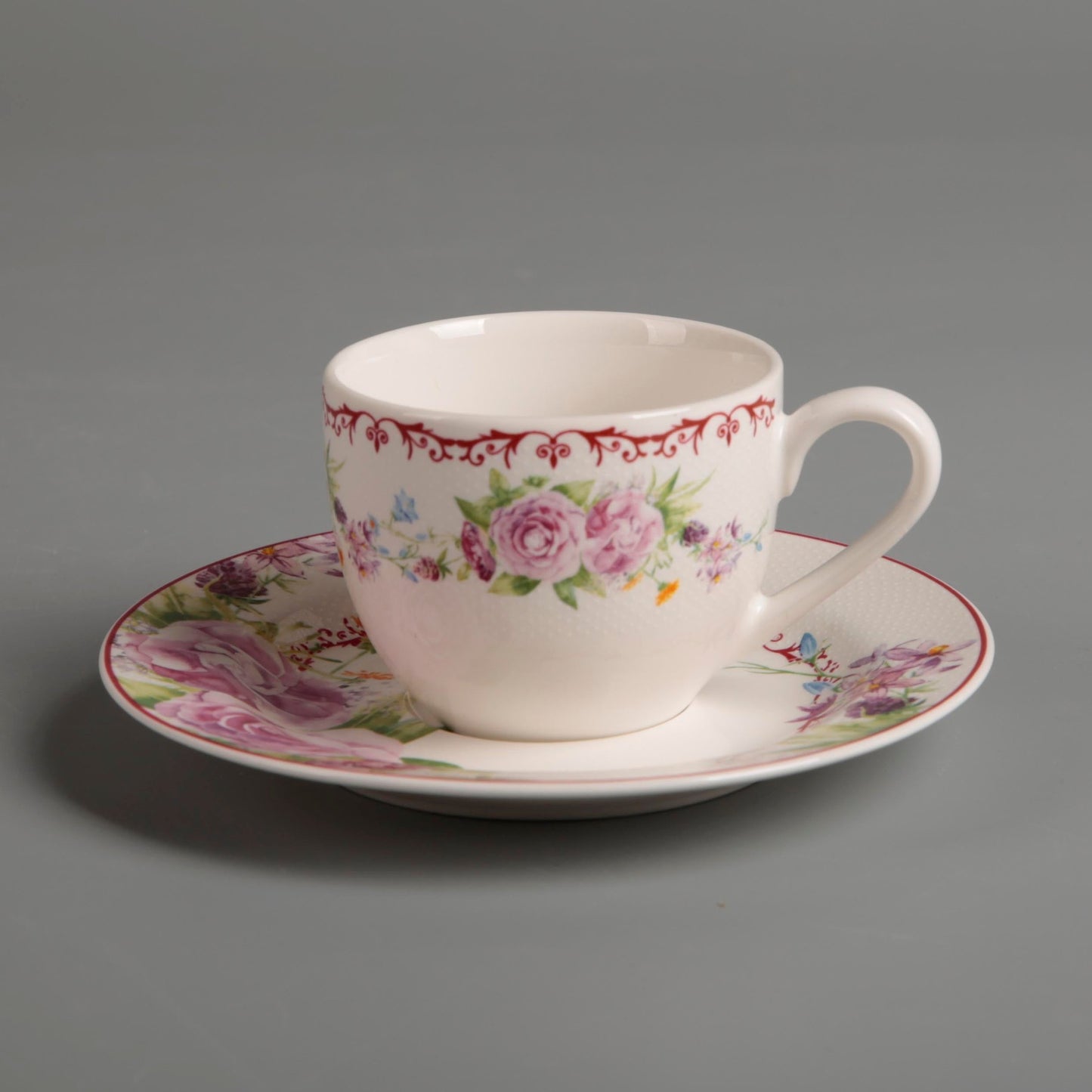 Symphony pink décor coffee cups 6pcs - 10cl