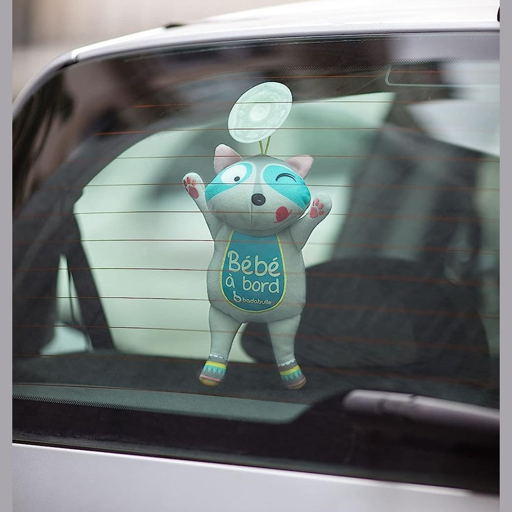 Baby on board sign Raccon