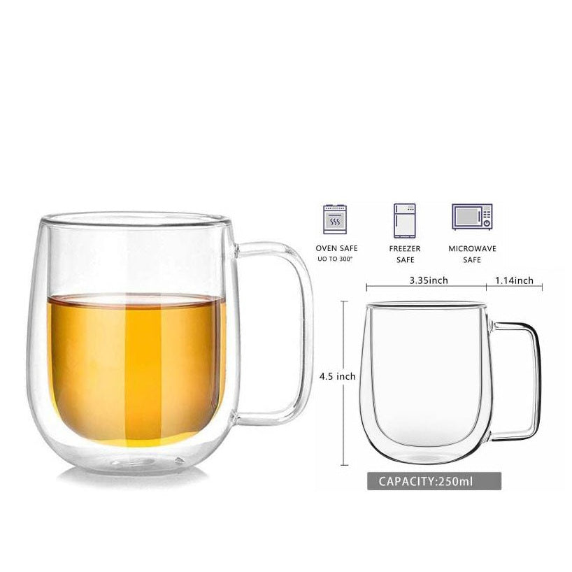 Double Wall Glass Mug 250 ml