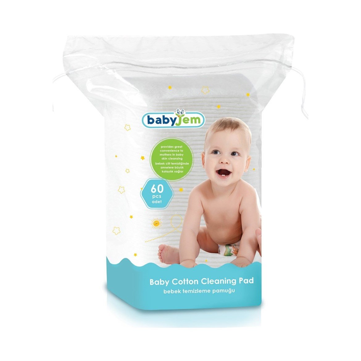 Babyjem Cotton Cleaning Pad Soft Gentle Baby Wipe