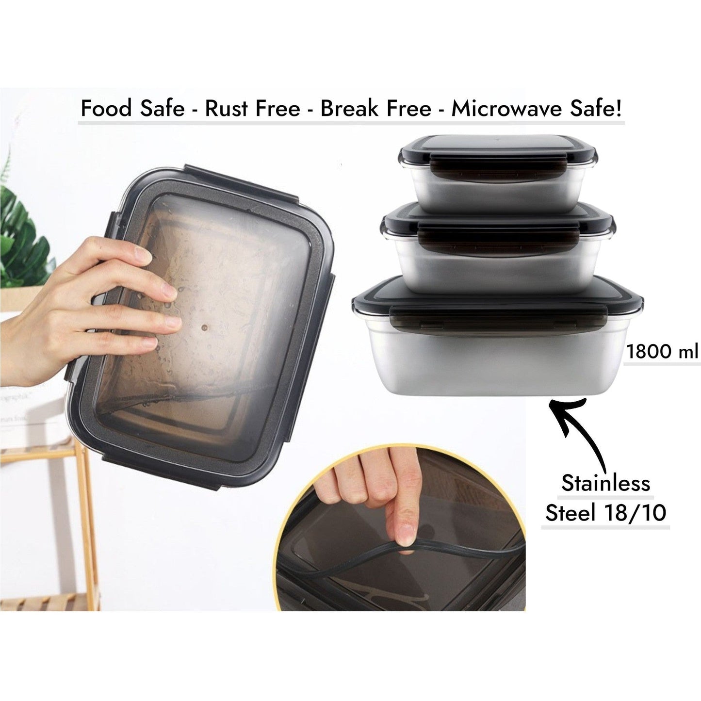 Dosthoff Stainless Steel Food Container 1800 ml