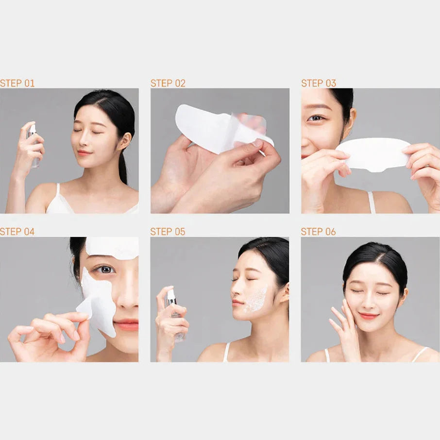 KOREAN HIGHPRIME Collagen Film | Pack of 5 (Forehead, Cheek & Neck)