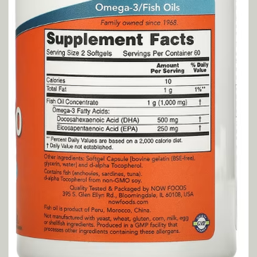 NOW Foods DHA 250 120 Softgels