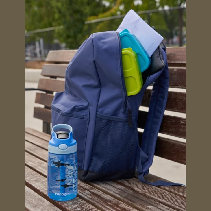 Contigo Easy Clean AUTOSPOUT™ Kids Water Bottle, 420 ml (Shark)
