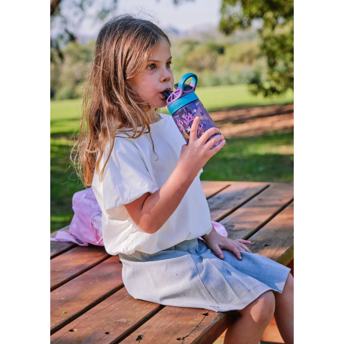 Contigo Easy Clean AUTOSPOUT™ Kids Water Bottle, 420 ml (mermaids)