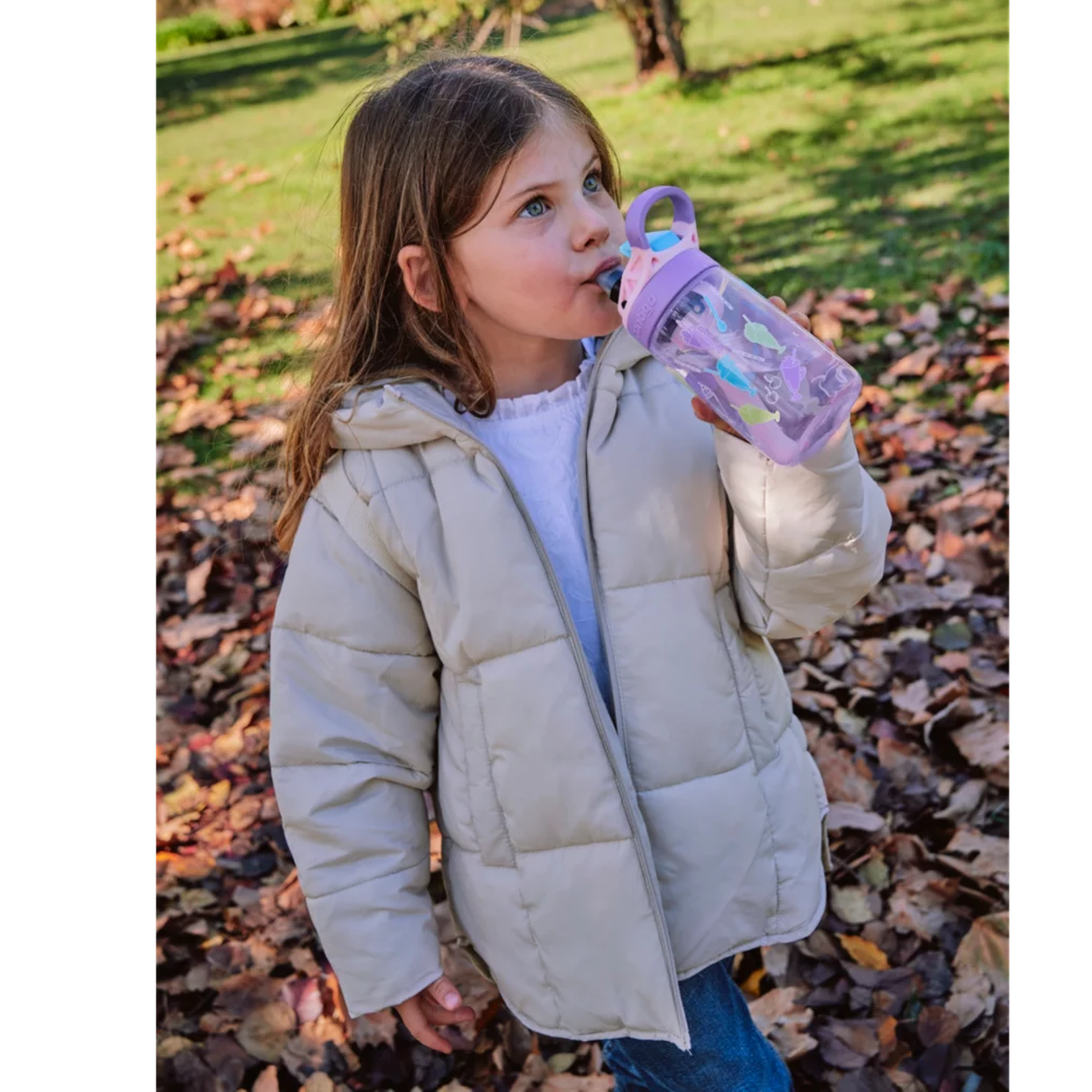Contigo Easy Clean AUTOSPOUT™ Kids Water Bottle, 420 ml (Strawberry Shakes)