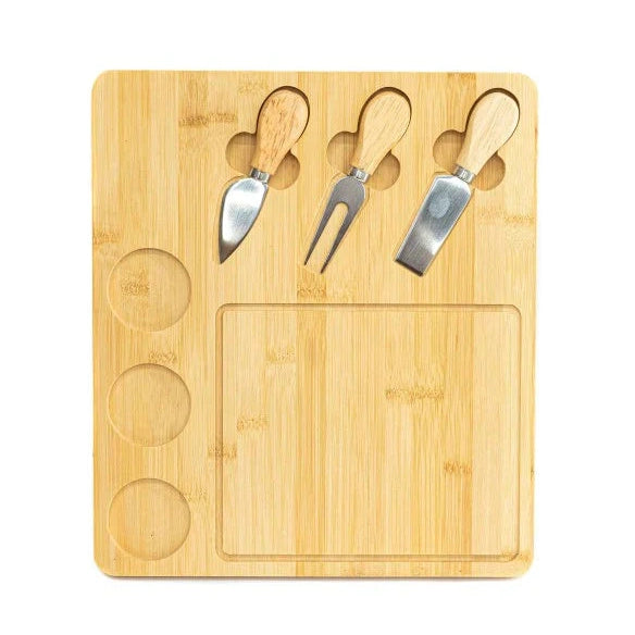 Bamboo Cheese Board Set
