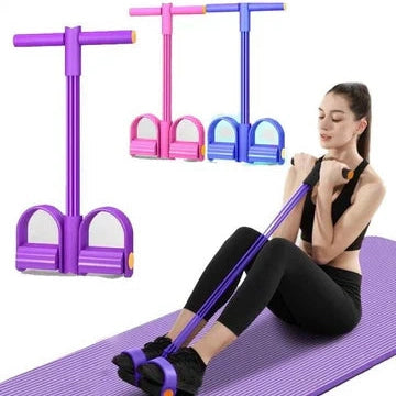 Elastic Resistance Band with Pedal Puller - Abs & Arm Resistance Band Exerciser