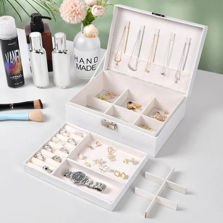Jewellery Storage Box Lockable with Key, Jewellery Organiser