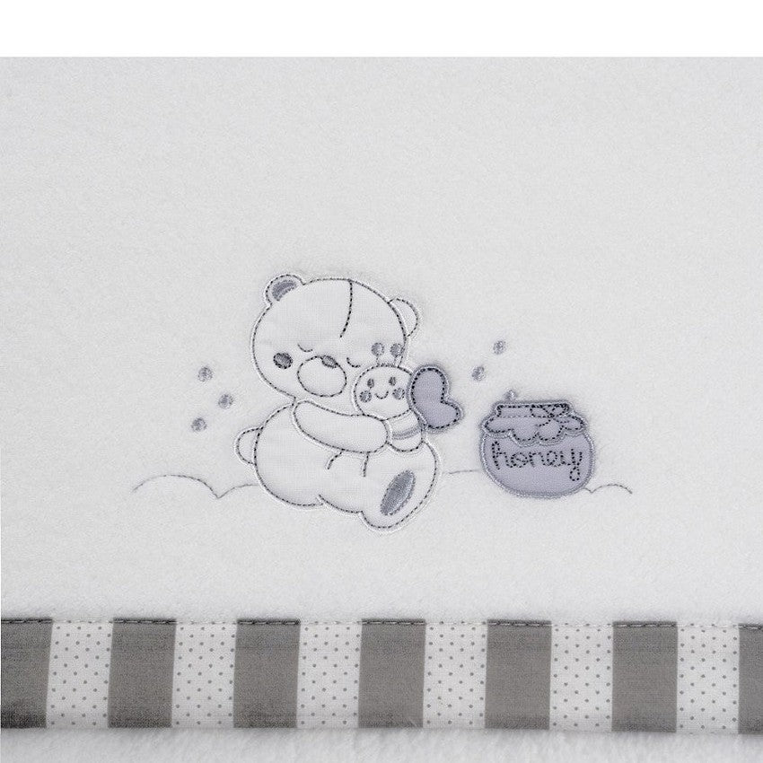 Sheets Car Coralina Honey Bear white gray