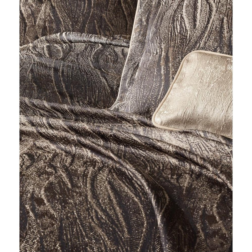 4 pcs Smart Double Bed Cover Carita Brown