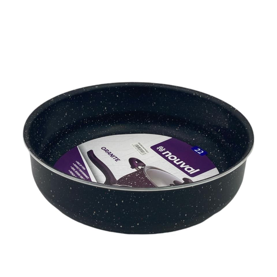 Black Granite Nouval Round Oven Tray 22 cm