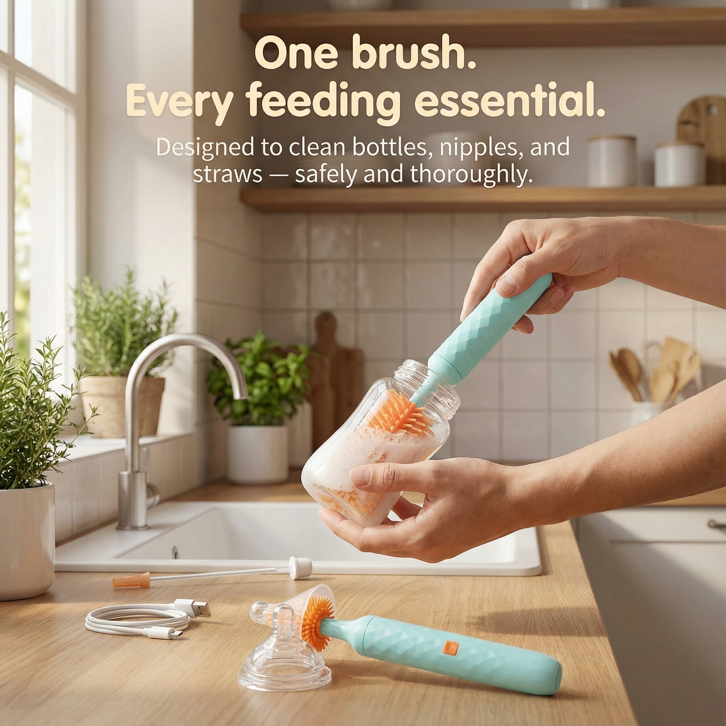 Electric Bottle Cleaning Brush