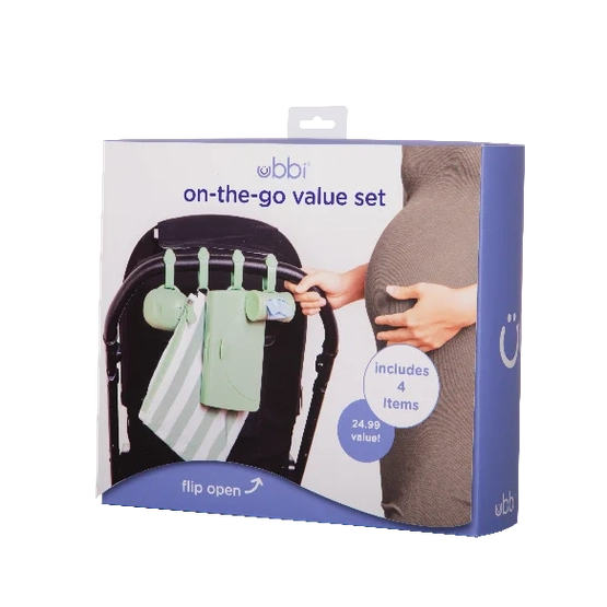Ubbi - On The Go Gift Set - Sage