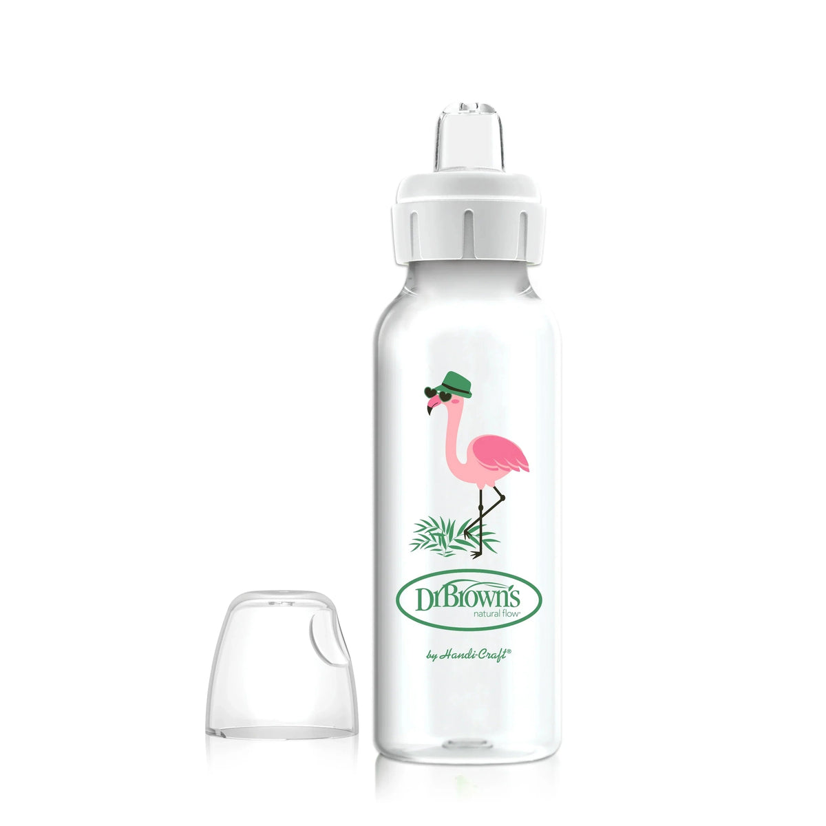 DrBrown's - Narrow Sippy Bottle - 250ML (6m+) - Flamingo