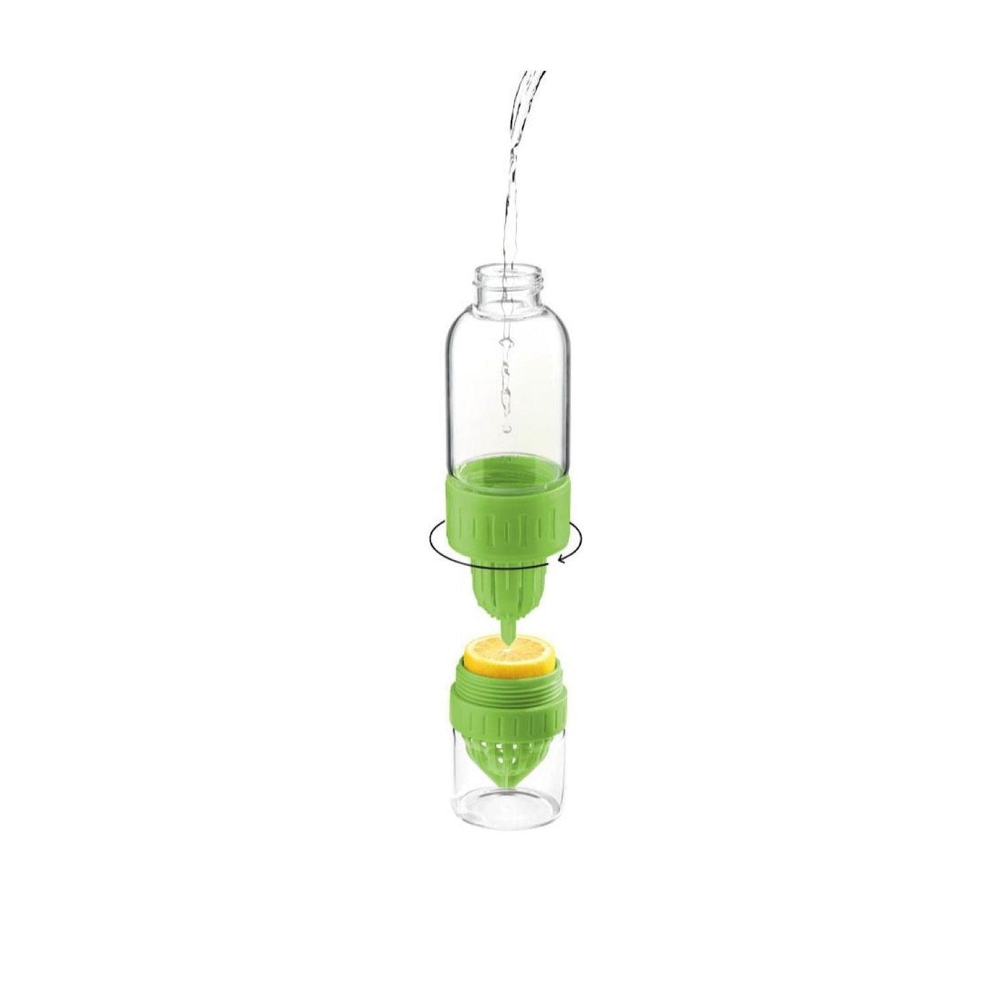 ERNESTO® DRINKING GLASS BOTTLE WITH CITRUS JUICER 550ML