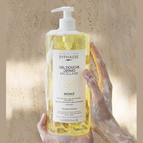 Byphasse gel douche dermo micellaire - Monoi 1L