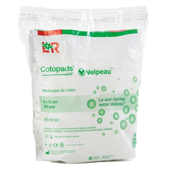 CotoPads Organic Cotton Rectangles 200 - Medaid International
