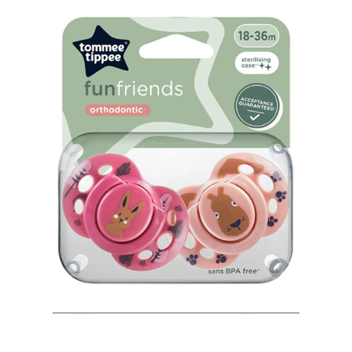 Tommee Tippee - Fun Soother - 2 pack - (18-36m) - AL AR