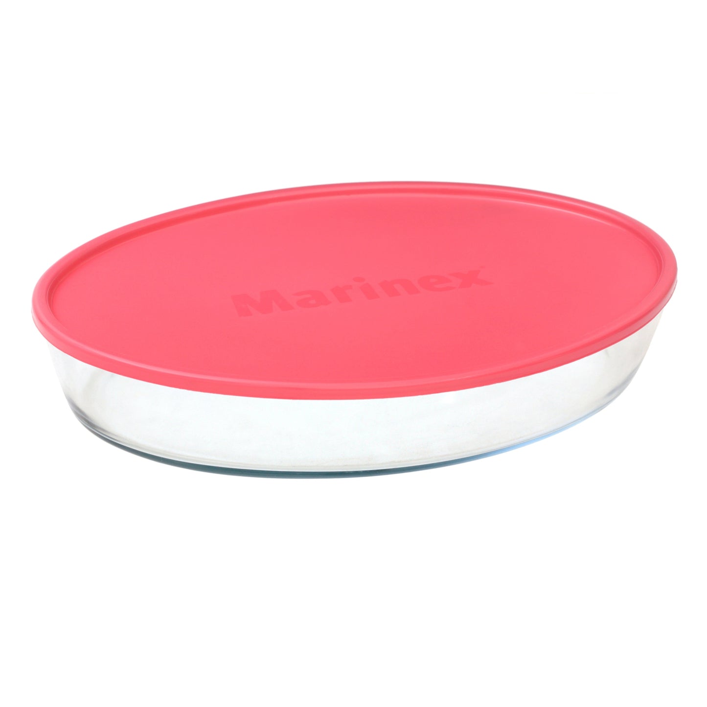 Marinex oval baking dish with plastic lid 2.4L (assorted colors)