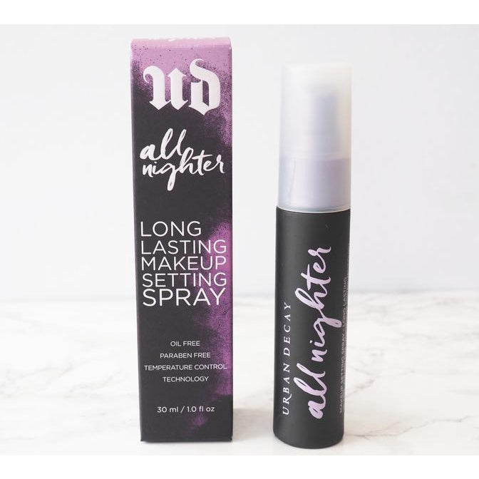 URBAN DECAY ALL NIGHTER LONG LSTING MAKEUP SETTING SPRAY UP TO 16H WEAR TEMPERATURE CONTROL TECHNOLOGY LIGHTWEIGHT- 30ML