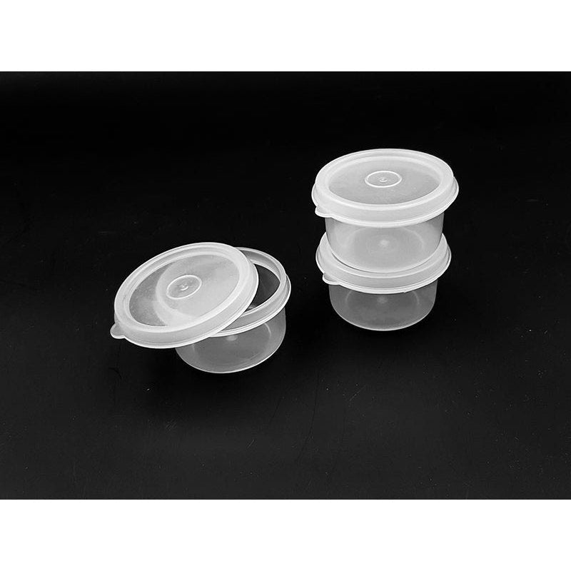 Set of 3 Mini Round Transparent Storage Containers