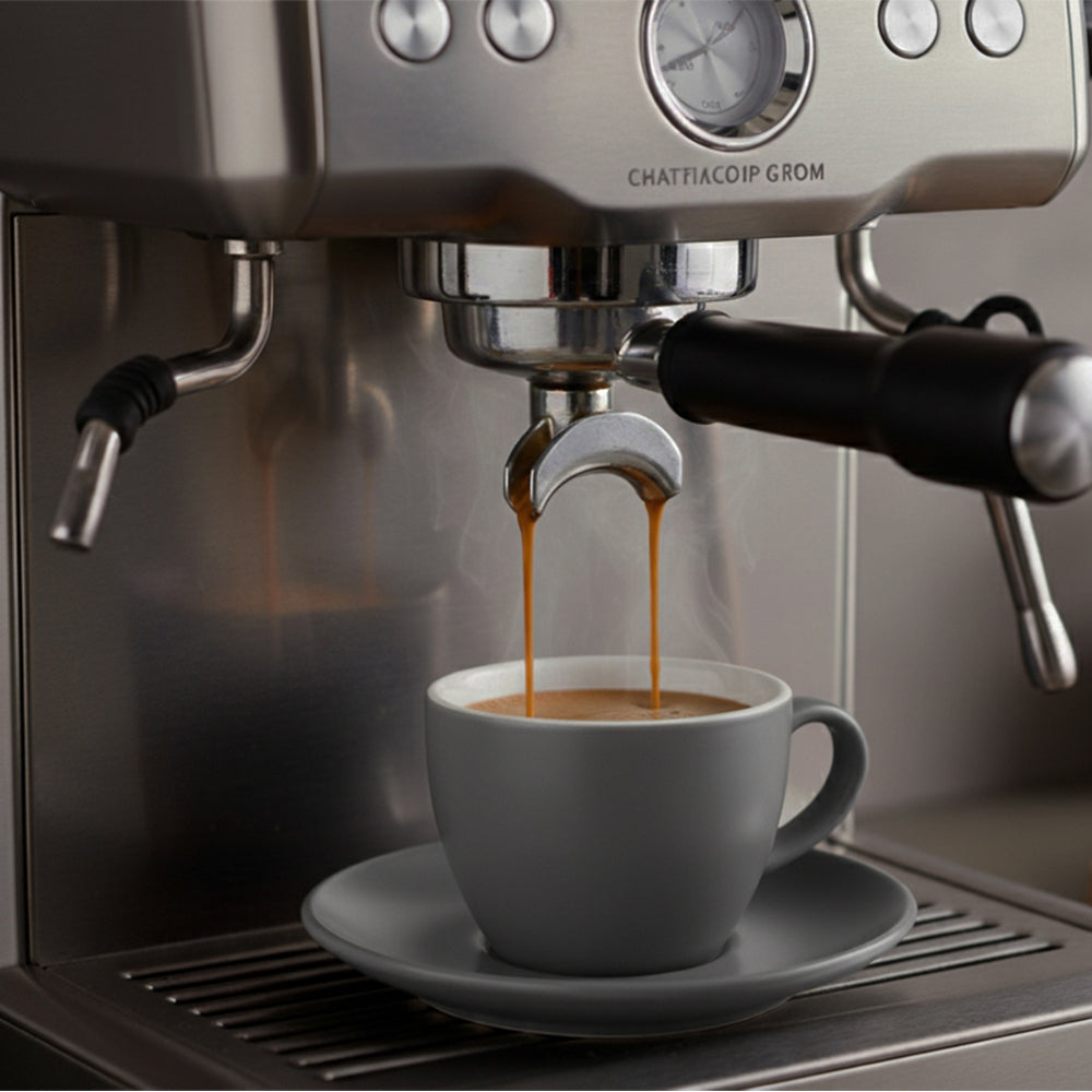 Danny Home 6-Pcs Ceramic Espresso Cup And Saucer Set 100ml