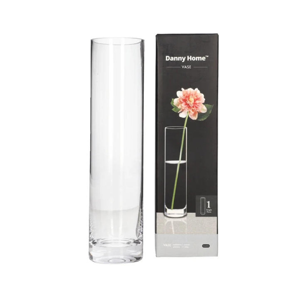 Danny Home Clear Glass Plant Vase 25-cm