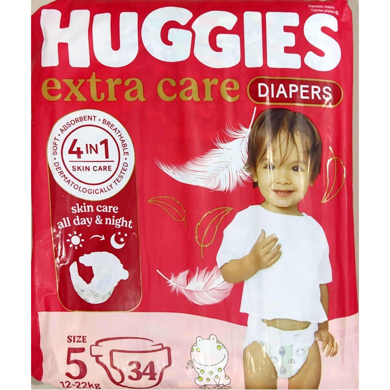 Huggies N.5 (12-22Kg) 34Pieces - Medaid