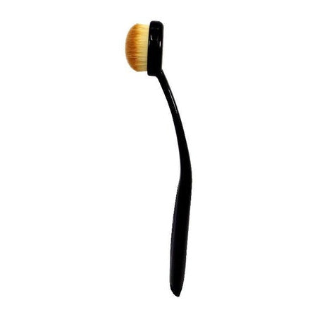 Or Bleu Curved Makeup Brush With Oval Head