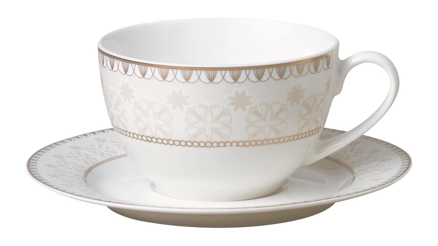 Symphony gold star décor tea cup/saucer 6pcs - 20cl