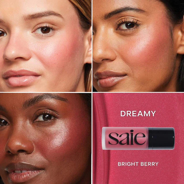 Saie Dew Blush Liquid Cream Blush Dreamy - bright berry
