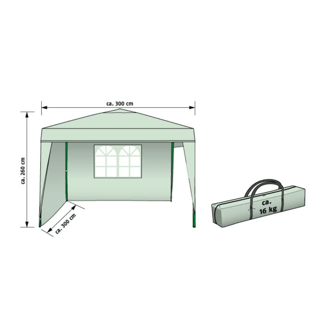 FLORABEST GAZEBO, WITH 2 WALLS