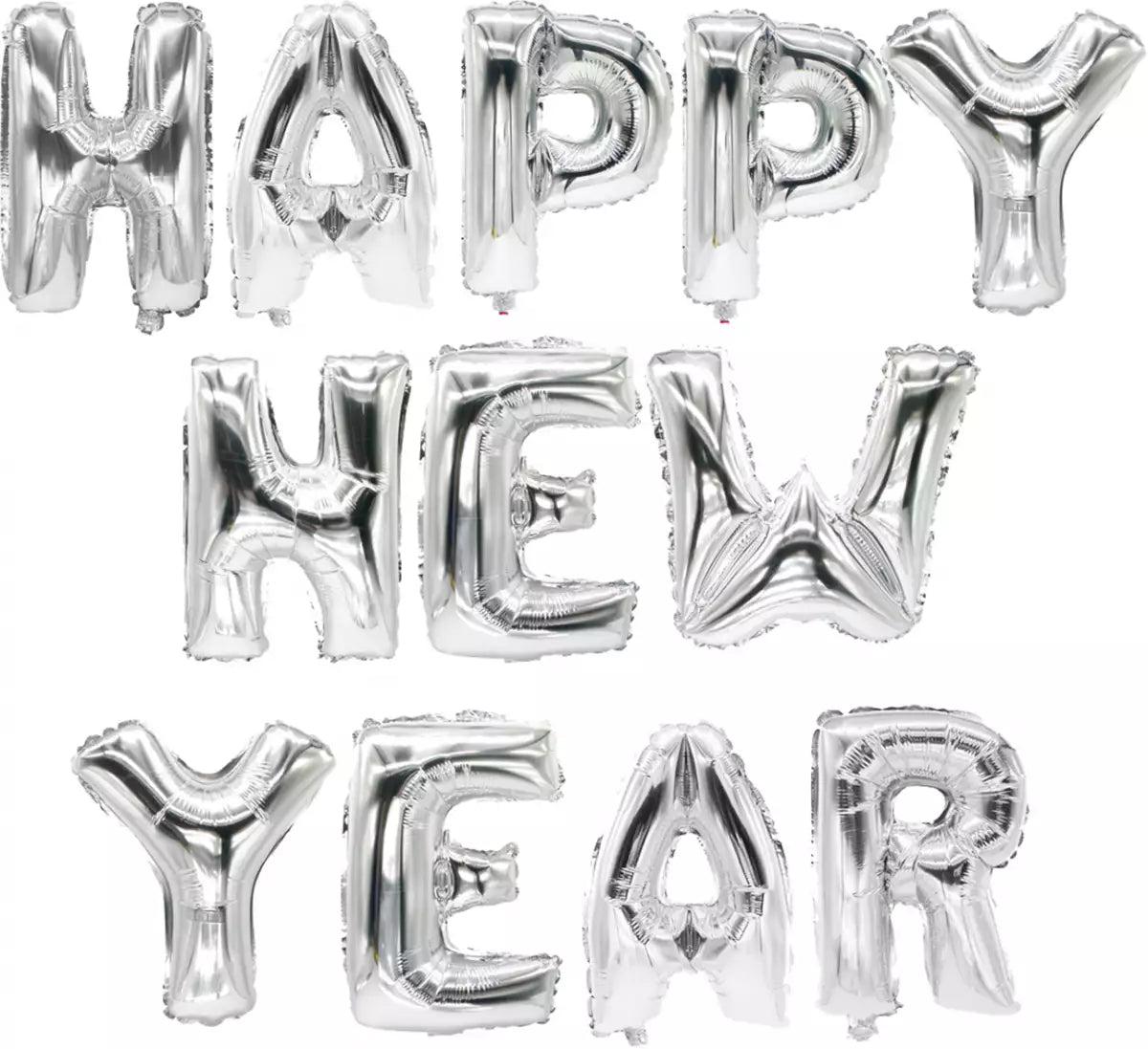 Tib Silver " Happy New Year " Folien Helium Balloons | Tib in Lebanon