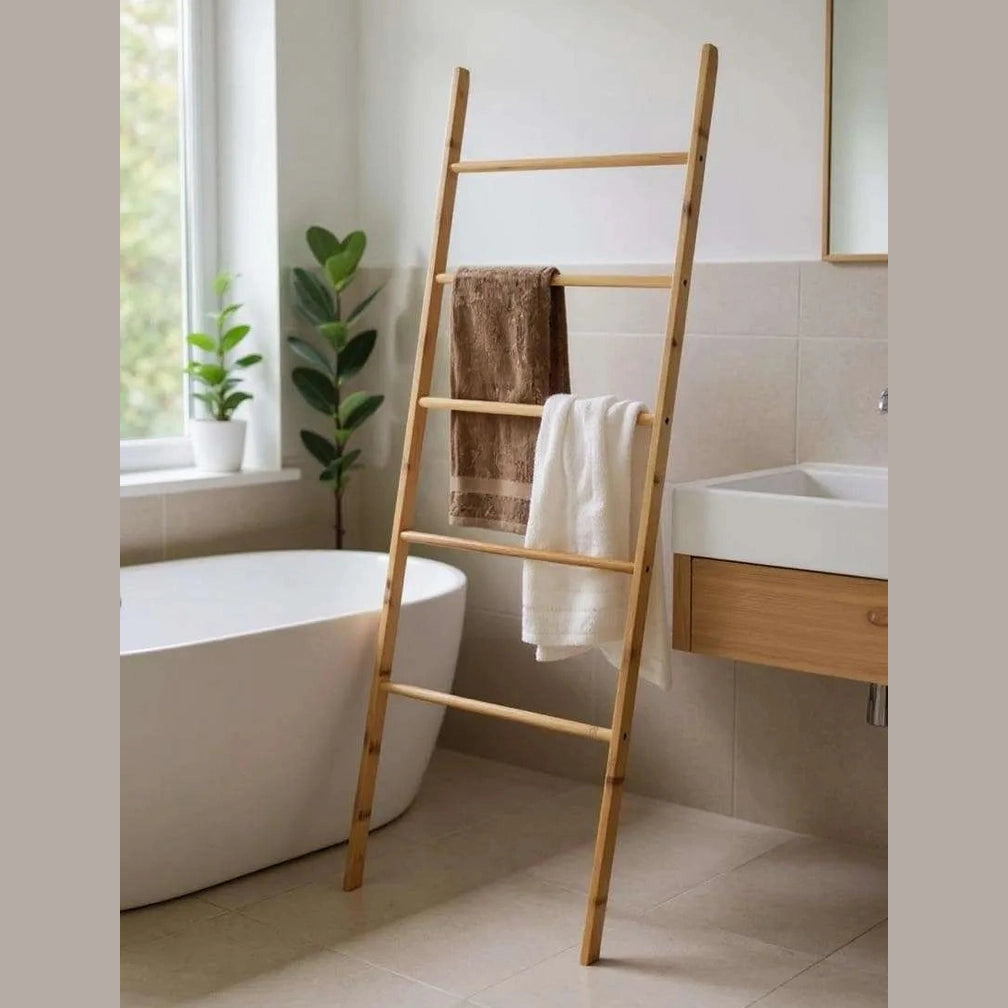 Nori Bamboo Towel Holder Ladder by Wenko-Germany