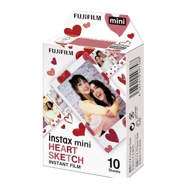 Fujifilm Heart Sketch Edition Instax Mini Film 1 Pack 10 Sheets