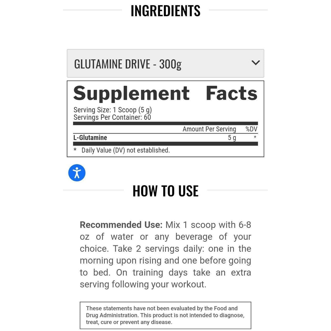 Glutamine nutrex