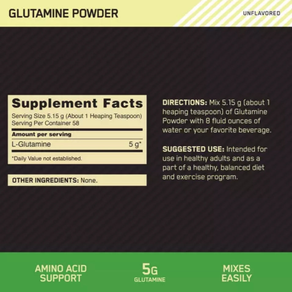 Glutamine optimum nutrition
