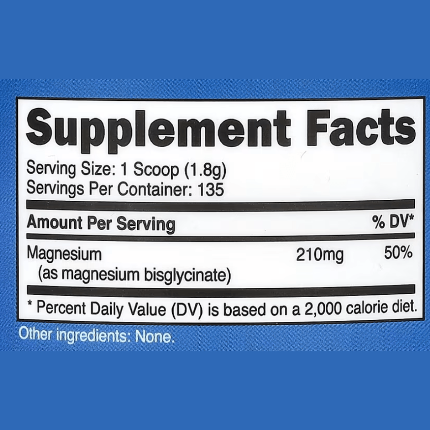 Nutricost Magnesium Glycinate Powder 250 g Unflavored