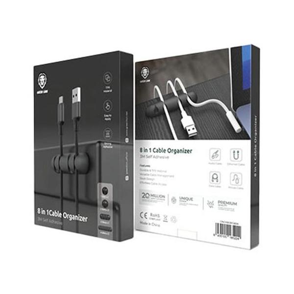 Green Lion - 8 in 1 Cable Organizer - GNCABORG8BK