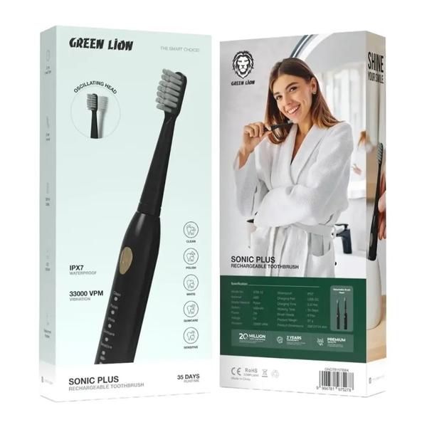 Green Lion Sonic Plus Rechargeable Toothbrush, GTB-15