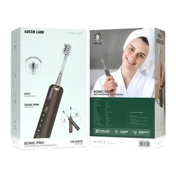 Green Lion Sonic Pro Rechargeable Toothbrush, GTB-14
