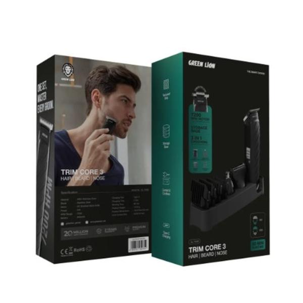 Green Lion Trim Core 3 - Hair, Beard, Nose Trimmer, Model GL-TM38, GNTM38TRM3BK