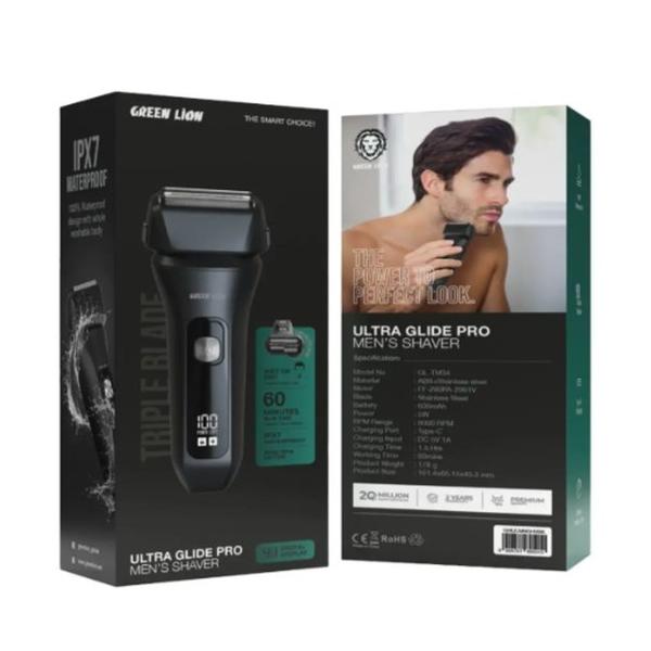 Green Lion Ultra Glide Pro Men's Shaver, GNULMNSHVBK
