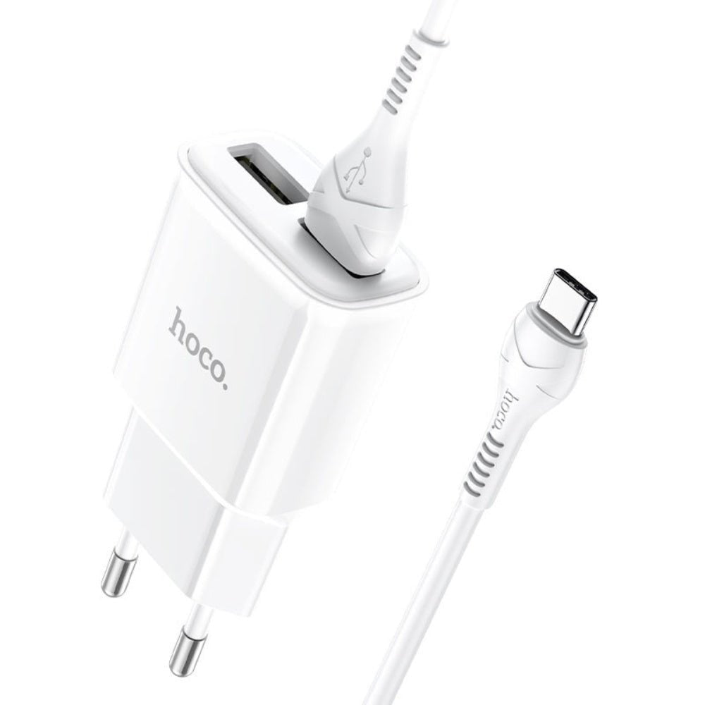 Hoco C88a Dual Port Wall Charger with Cable (USB-C)