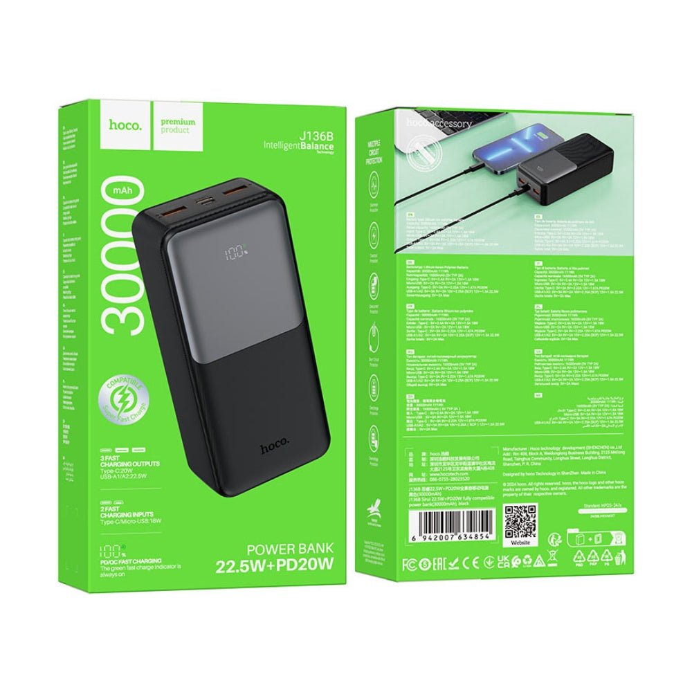 Hoco Power Bank PD20W 30000mAh J136B