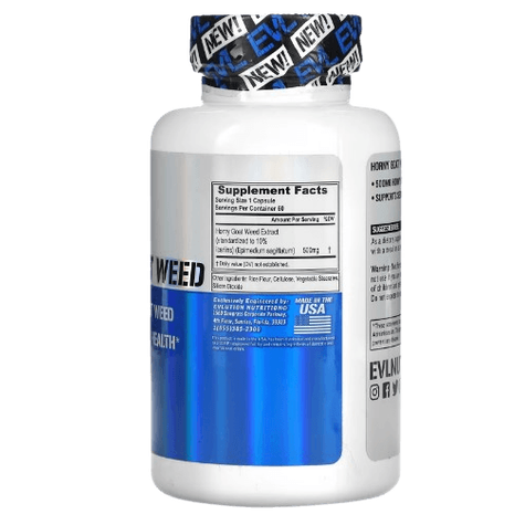 EVL Horny Goat Weed for, Energy and Stamina Support, Male Libido Booster, 60 Servings